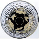 みよし漆器本舗 紀州塗り ぬりもん de Verre フリーグラス 蒔絵 万葉鶴 単品 黒 250ml