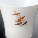 みよし漆器本舗&nbsp;紀州塗り&nbsp;ぬりもん&nbsp;de&nbsp;Verre&nbsp;フリーグラス&nbsp;蒔絵&nbsp;千羽鶴&nbsp;白&nbsp;210ml