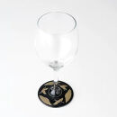 みよし漆器本舗&nbsp;紀州塗り&nbsp;ぬりもん&nbsp;de&nbsp;Verre&nbsp;ワイングラス&nbsp;蒔絵&nbsp;万葉鶴&nbsp;単品&nbsp;黒&nbsp;300ml