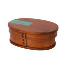 みよし漆器本舗&nbsp;曲げわっぱ&nbsp;お弁当箱&nbsp;600ml&nbsp;約17.5×11.5×高さ6.5cm&nbsp;小判型&nbsp;MIN&nbsp;WAPPA&nbsp;カーキ&nbsp;漆塗り