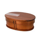 みよし漆器本舗&nbsp;曲げわっぱ&nbsp;お弁当箱&nbsp;600ml&nbsp;約17.5×11.5×高さ6.5cm&nbsp;小判型&nbsp;MIN&nbsp;WAPPA&nbsp;ピンク&nbsp;漆塗り