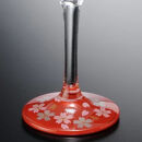 みよし漆器本舗&nbsp;紀州塗り&nbsp;ぬりもん&nbsp;de&nbsp;Verre&nbsp;トールシャンパン&nbsp;蒔絵&nbsp;桜&nbsp;赤&nbsp;185ml