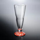 みよし漆器本舗&nbsp;紀州塗りビールグラス&nbsp;ぬりもん&nbsp;de&nbsp;Verre&nbsp;蒔絵&nbsp;桜&nbsp;赤&nbsp;285ml