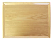 みよし漆器本舗 トレー お盆 木製 40cm ノンスリップ 長角膳 大きい 白木