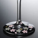 みよし漆器本舗&nbsp;紀州塗り&nbsp;ぬりもん&nbsp;de&nbsp;Verre&nbsp;ワインカップ&nbsp;蒔絵&nbsp;桜&nbsp;黒&nbsp;300ml