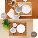 みよし漆器本舗&nbsp;トレー&nbsp;木製&nbsp;45cm&nbsp;ノンスリップ&nbsp;お盆&nbsp;羽反ワイドトレー&nbsp;白木