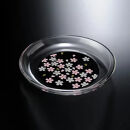 みよし漆器本舗&nbsp;紀州塗り&nbsp;ぬりもん&nbsp;de&nbsp;Verre&nbsp;丸小皿&nbsp;蒔絵&nbsp;桜&nbsp;黒&nbsp;直径14.8×2cm