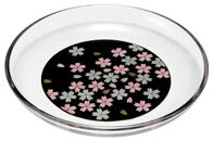 みよし漆器本舗&nbsp;紀州塗り&nbsp;ぬりもん&nbsp;de&nbsp;Verre&nbsp;丸小皿&nbsp;蒔絵&nbsp;桜&nbsp;黒&nbsp;直径14.8×2cm