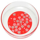 みよし漆器本舗&nbsp;紀州塗り&nbsp;ぬりもん&nbsp;de&nbsp;Verre&nbsp;丸小皿&nbsp;蒔絵&nbsp;桜&nbsp;赤&nbsp;直径14.8×2cm