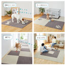 洗えるジョイントペットマット&nbsp;45×45cm&nbsp;無地&nbsp;ブラウン&nbsp;12枚組&nbsp;ピタペトモ&nbsp;犬・猫用