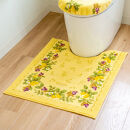プロヴァンス&nbsp;シエル&nbsp;ロングトイレマット&nbsp;約75×63cm&nbsp;イエロー&nbsp;抗菌防臭&nbsp;おしゃれ&nbsp;かわいい&nbsp;洗える&nbsp;ボタニカル&nbsp;大判&nbsp;トイレ&nbsp;マット&nbsp;風水