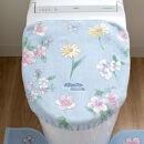 ブルーミングシーズン&nbsp;フタカバー&nbsp;ブルー&nbsp;&nbsp;抗菌防臭&nbsp;おしゃれ&nbsp;かわいい&nbsp;洗える&nbsp;花柄&nbsp;ドレニモ&nbsp;洗浄暖房型&nbsp;普通型&nbsp;兼用&nbsp;トイレ&nbsp;フタ