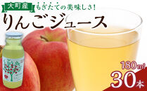 りんご ジュース セット 30本 × 180ml 大町産 | ジュース 農家直送  果汁100%  大容量 国産りんご 人気 おすすめ 飲料 フルーツ 朝食 美容 健康 ギフト 送料無料 長野県 大町市 ふるさと納税