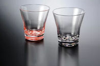 みよし漆器本舗&nbsp;&nbsp;紀州塗り&nbsp;ぬりもん&nbsp;de&nbsp;Verre&nbsp;フリーグラス&nbsp;ペアセット&nbsp;蒔絵&nbsp;桜&nbsp;赤・黒&nbsp;210ml