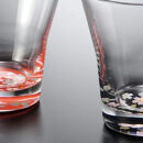 みよし漆器本舗&nbsp;&nbsp;紀州塗り&nbsp;ぬりもん&nbsp;de&nbsp;Verre&nbsp;フリーグラス&nbsp;ペアセット&nbsp;蒔絵&nbsp;桜&nbsp;赤・黒&nbsp;210ml