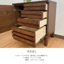 大川家具&nbsp;幅80cm&nbsp;サイドボード&nbsp;-saison-セゾン【ウォールナット】