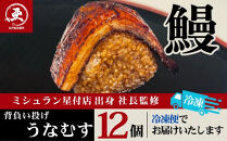 【12月20日ご入金分まで年内配送】うなぎ背負い投げうなむす 12個入| うなぎ 鰻 おにぎり 冷凍 東京 中野