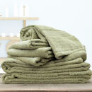 【フェイス4枚・バス2枚】しなやかオーガニックコットンタオルセット（ナナイロ）F4B2-GR