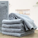 【フェイス6枚組】『贈り物に』ボックス入りオーガニックコットンタオル（33×100cm）やわよりF6-BL