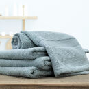 【フェイスタオル4枚組】しなやかオーガニックコットンタオル（34×80cm）ナナイロF4-BL