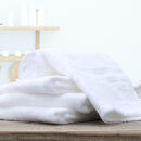 【フェイスタオル4枚組】しなやかオーガニックコットンタオル（34×80cm）ナナイロF4-WH