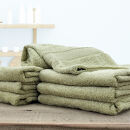 【フェイスタオル7枚組】しなやかオーガニックコットンタオル（34×80cm）ナナイロF7-GR