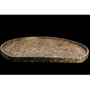 木製 半月トレイ 乱糸 (マット仕上げ) 漆黒［NF73］