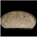 木製 半月トレイ 乱糸 (マット仕上げ) 漆黒［NF73］