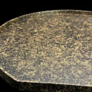 木製 半月トレイ 乱糸 (マット仕上げ) 漆黒［NF73］