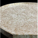 木製 半月トレイ 乱糸 (マット仕上げ) 純白［NF72］