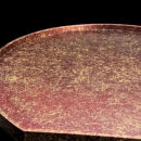 木製 半月トレイ 乱糸 (マット仕上げ) 赤溜［NF71］