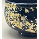 抹茶碗 漆黒（金箔）［NF124］