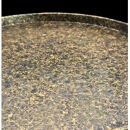 木製 丸トレイ 乱糸 (マット仕上げ) 漆黒［NF68］