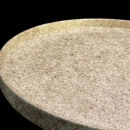 木製 丸トレイ 乱糸 (マット仕上げ) 漆白［NF67］