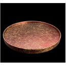 木製 丸トレイ 乱糸 (マット仕上げ) 赤溜［NF65］