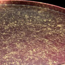 木製 丸トレイ 乱糸 (マット仕上げ) 赤溜［NF65］