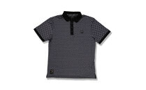 BUNCUREY　ゴルフウェア　モノグラム半袖ポロシャツ（BM23SS-01-006）ブラック／サイズ3