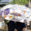 【シノワズリーモダン京都】Ki-yanオーガンジーカットワーク刺繍かわず張りショート折りたたみ日傘&nbsp;蓮花・ホワイト［&nbsp;京都&nbsp;日傘&nbsp;ブランド&nbsp;女優日傘&nbsp;完全遮光&nbsp;晴雨兼用&nbsp;カットワーク刺繍&nbsp;おしゃれ&nbsp;軽量&nbsp;人気&nbsp;おすすめ&nbsp;ギフト&nbsp;プレゼント&nbsp;お取り寄せ&nbsp;通販&nbsp;送料無料&nbsp;ふるさと納税&nbsp;］