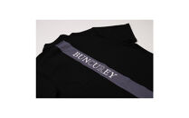 BUNCUREY　ゴルフウェア　バイカラー半袖モックネック（BM23SS-02-007）ブラック／サイズ5