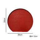 紀州漆器&nbsp;木製&nbsp;半月盆&nbsp;内朱&nbsp;お盆&nbsp;トレー&nbsp;約36cm