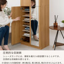 ［完成品＋設置付き］ミラー付きシューズラック&nbsp;ハイタイプ&nbsp;幅60cm（ウォールナット）シューズボックス&nbsp;ミラー付き&nbsp;ハイタイプ&nbsp;日本製&nbsp;国産&nbsp;シューズラック&nbsp;大容量&nbsp;下駄箱&nbsp;ミラー&nbsp;姿見&nbsp;全身鏡&nbsp;靴&nbsp;収納&nbsp;靴箱&nbsp;シューズ&nbsp;玄関収納&nbsp;木製&nbsp;おしゃれ&nbsp;SKONBM060020-0-WAL
