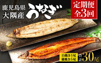 【定期便全3回】鹿児島県大隅産　千歳鰻の白焼5尾・蒲焼き5尾　（1尾110g～130g）