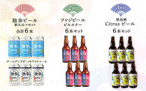 【定期便3回】岡山市&nbsp;厳選&nbsp;地ビールを毎月お届け！&nbsp;（独歩ビール・ファジビール・&nbsp;Citrusビール）