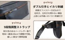 Lサイズの本革ボディバッグ【ブラック】 博多革工房 Japlish | ジャプリッシュ