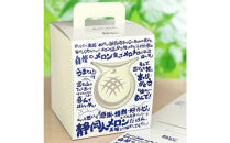 【限定企画商品】静岡人 × 山下メロンの最高級のマスクメロン 1玉 Ｌ玉1.6kg～1.7kg  静岡温室メロン「バカうまいメロン」「自慢のメロンを届けたい！！」　高級果実店に仕入れるほどの自信のあるメロン  ギフト  メロン めろん 箱詰め フルーツ 果物  産地直送 甘いメロン 糖度   青肉