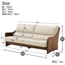 【開梱設置】MARUSHO ナトゥーラ 3人掛けソファ アイボリー 本革 無垢 ソファ 3P 3人掛け ソファー デザイナーズ 牛革 天然木 レザー 日本製 大川家具 丸庄 リビング 本革ソファ おしゃれ 送料無料