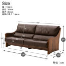 【開梱設置】MARUSHO ナトゥーラ 3人掛けソファ ダークブラウン 本革 無垢 ソファ 3P 3人掛け ソファー デザイナーズ 牛革 天然木 レザー 日本製 大川家具 丸庄 リビング 本革ソファ おしゃれ 送料無料