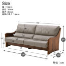 【開梱設置】MARUSHO ナトゥーラ 3人掛けソファ グレージュ 本革 無垢 ソファ 3P 3人掛け ソファー デザイナーズ 牛革 天然木 レザー 日本製 大川家具 丸庄 リビング 本革ソファ おしゃれ 送料無料