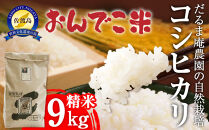 【令和7年産】だるま庵農園の自然栽培コシヒカリ精米9キロ【2025年10月中旬より順次発送】