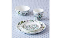 ナルミ&nbsp;アンナエミリア&nbsp;ボウル&nbsp;(クローバーガーデン)&nbsp;14cm&nbsp;3点セット&nbsp;51854-23166P